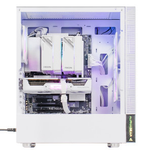 Gaming BALAUR Alb Comic Con Edition, AMD Ryzen 5 9600X 3.9GHz, 32GB DDR5, 1TB SSD, RX 9060 XT 16GB GDDR6, Iluminare RGB