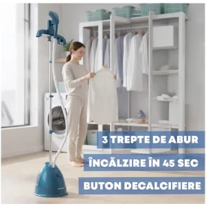 Daewoo Aparat de calcat vertical cu abur DGS175, 1750W, Albastru