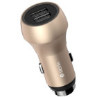 Incarcator auto Devia 2x USB, QC 3.0, Gold Emergency Hammer