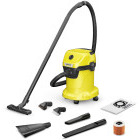 Aspirator Karcher WD 3 V-17/6/20 Car, cu sac, 1000W, 17L, Galben/Negru