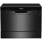 Masina de spalat vase Hansa ZWM556BH, Compacta, 6 seturi, 5 programe, Clasa F, SilentDrive, Negru