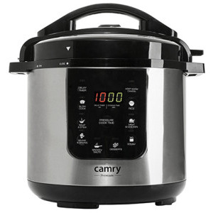 Camry Multicooker CR6409, 1000W, 6L, Argintiu/Negru