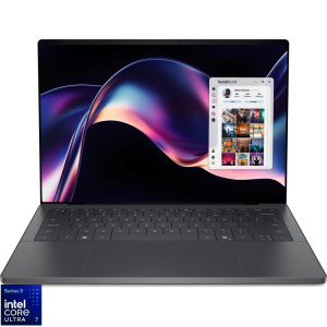 Laptop DELL 14 XPS 14 DA14260, 1920 x 1200 1-120Hz, Procesor Intel® Core™ Ultra 7 355 (12M Cache, up to 4.70 GHz), 16GB LPDDR5X, 1TB SSD, Intel Graphics, Win 11 Pro, Graphite, 3Yr ProSupport
