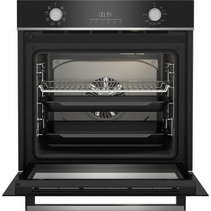 Beko BBIM13300XM, Electric, 72 L, Autocuratare catalitica, Display, SteamShine Cleaning, Grill, 3D Cooking, Clasa A, Sticla neagra