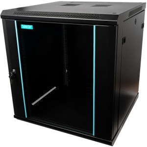 Spacer SPCW-12U-600-BK-03 12U, Wall mount, 600 x 600 mm, Glass door, Negru