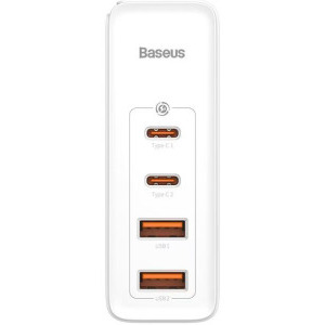 Baseus GaN2 Pro, 2x USB, 2x USB-C, Quick Charge 100W, White