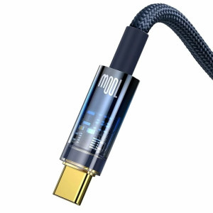 Baseus Explorer, USB Male la USB-C Male, 100W 1 m, Fast Charging, Blue