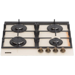 Plita incorporabila Fram FBH-S4IWF-GRBG, Gaz, 4 arzatoare, Aprindere electrica integrata, Sistem de siguranta, 60 cm, Crem