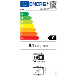 KIVI Smart TV 43U720QB Seria U720QB 108cm negru 4K UHD HDR