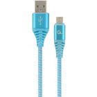 Cablu de date / adaptor Gembird USB Male la microUSB Male, 2 m, Blue/White