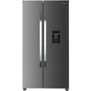 Frigider Side By Side Fram FSBS-HM440NFXWDE++, 439 L, Clasa E, Full No Frost, Inverter, Dozator apa, Control electronic, 177 cm, Inox