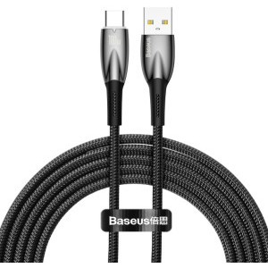 Cablu de date / adaptor Baseus Glimmer, USB Male la USB-C Male, 100 W, 2 m, Black