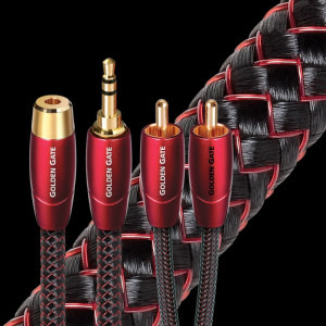Audioquest Golden Gate, Jack 3.5 mm Male - Jack 3.5 mm Male, 0.6m, negru-rosu