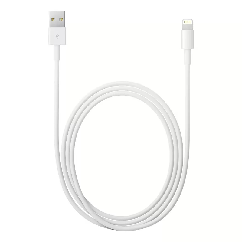 Cablu de date / adaptor Apple USB Male la Lightning Male, 2 m, White
