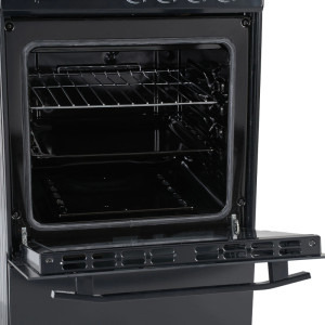 Heinner HFSC-V50BK, 4 arzatoare, Gaz, Dispozitiv de siguranta, 50 cm, Negru