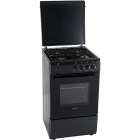 Aragaz Heinner HFSC-V50BK, 4 arzatoare, Gaz, Dispozitiv de siguranta, 50 cm, Negru