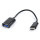 Cablu periferice Gembird OTG USB tip A 2.0 Female la USB-C 2.0 Male, 0.2 m, Negru
