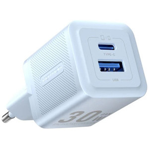 Vention GaN 1x USB-C, 1x USB, 30W Blue