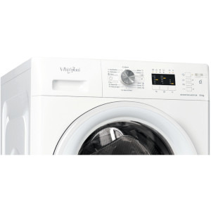 Whirlpool FFL 6238 W EE, 6 kg, 1200 RPM, Clasa D, Inverter, 6th Sense, FreshCare+, Alb