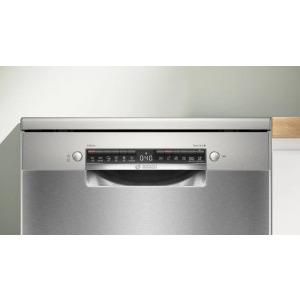 Bosch SMS4EVI04E, 13 seturi, 6 programe, Clasa D, EcoSilence Drive, EfficientDry, VarioFlex, VarioDrawer, RackMatic, AquaStop, AquaSensor, Home Connect, 60 cm, Inox