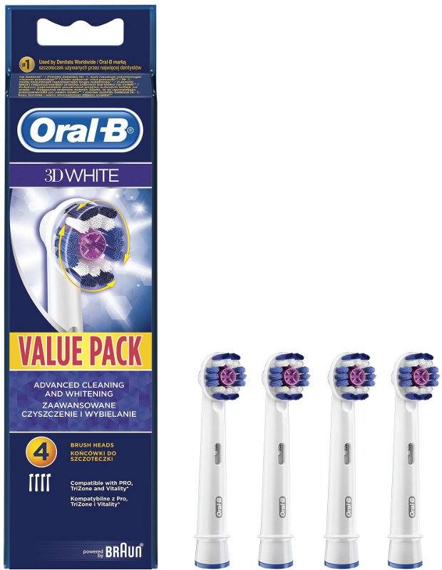 Oral-B Rezerva periuta de dinti electrica EB18 3D White, 4 buc