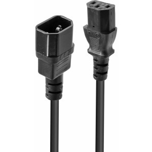 LINDY IEC 320 C14 Male - IEC 320 C13 Female, 2m, negru