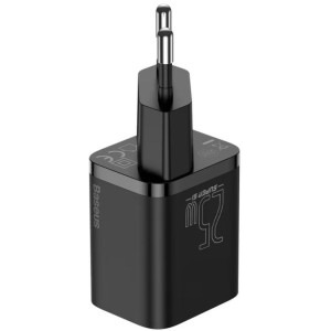 Baseus CCSP020101, Super Si Quick Charge 25W, 1x USB-C, Black