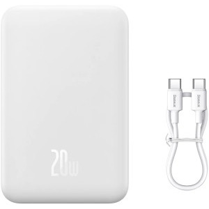 Baseus Magnetic Mini, 20000 mAh Wireless Fast Charge 20W, White