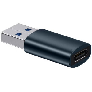 Adaptor Baseus 1x USB tip A Male - 1x USB-C Female, Albastru