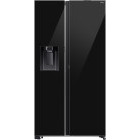 Frigider Side By Side Samsung RS80F64JEBEO, 634 L, Clasa E, Full No Frost, Digital Inverter, All Around Cooling, Metal Cooling, AI Energy, SmartThings, Dozator de apa & gheata, Control electronic, 178 cm, Negru