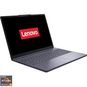 Laptop Lenovo 15.3 IdeaPad Slim 3 15ARP10, WUXGA IPS, Procesor AMD Ryzen™ 5 7535HS (16M Cache, up to 4.55 GHz), 24GB DDR5, 1TB SSD, AMD Radeon 660M, No OS, Luna Grey