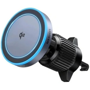 Suport Ugreen W708, Auto, Incarcare wireless Qi 15 W, Negru
