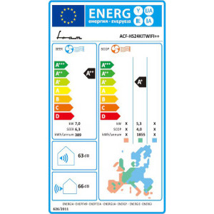 Fram ACF-HS24KITWIFI++, 24000 BTU, A++/A+, Wi-Fi, Inverter + Kit instalare inclus