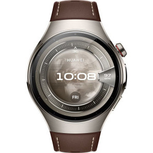 Huawei Watch 5, 46mm Aerospace-Grade Titanium, curea Dark Brown