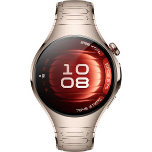 Huawei Watch 5, 42mm Sand Gold 904L Stainless Steel, curea Sand Gold
