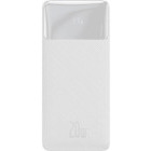 Baterie externa Baseus Bipow Pro, 20000 mAh, 2x USB, 1x USB-C, 20 W, Display, White