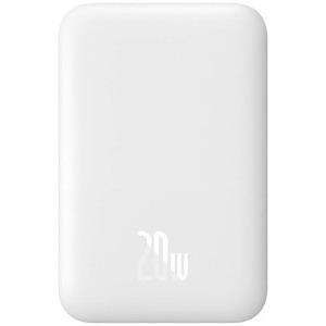 Baterie externa Baseus Magnetic Mini Air Wireless, 6000 mAh, 1x USB-C, 20 W, MagSafe, White