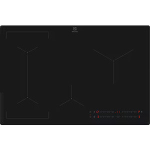 Plita incorporabila Electrolux EIV83443CT, Inductie, 4 zone de gatit, PowerBoost, Bridge, Hob2Hood, SaphirMatt, 80 cm, Negru