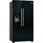 Frigider Side By Side Bosch KAD93ABEP, 562 L, Clasa E, Total No Frost, Inverter, MultiAirflow, Control electronic, 179 cm, Negru