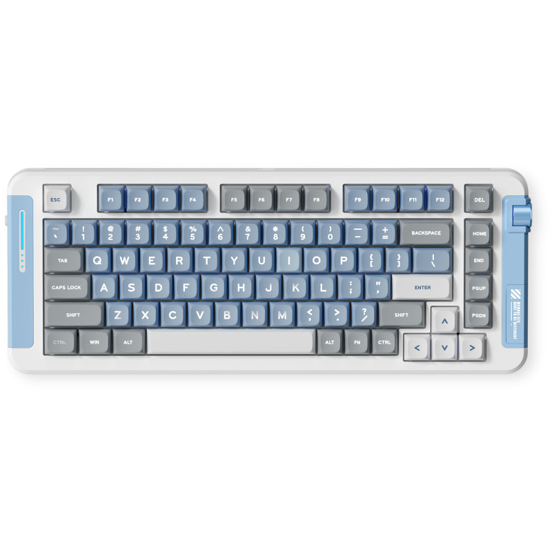 Tastatura Gaming MCHOSE X75 TKL Wireless Hyacinth Switch, Sky Blue