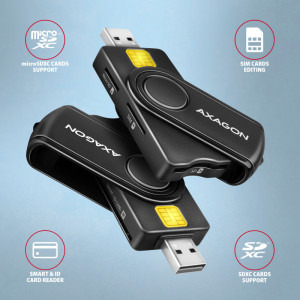 AXAGON Cititor electronic carti de identitate CRE-SMP2A, USB 2.0