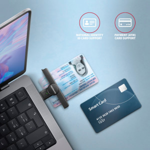 AXAGON Cititor electronic carti de identitate CRE-SMPA, USB 2.0