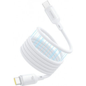 Cablu de date / adaptor Baseus PicoGo Magnetic, USB Male la USB-C Male, 240 W, 1 m, White