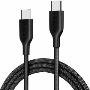 Cablu de date / adaptor Pitaka FB2301B, USB-C Male la USB-C Male, 1.2 m, Black