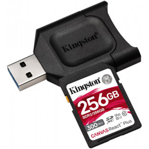 Kingston SDXC Canvas React Plus Clasa 10 UHS-II 256GB + cititor USB