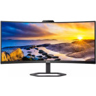 Monitor LED Philips 34E1C5600HE Curbat 34 inch UWQHD VA 1 ms 100 Hz Webcam USB-C