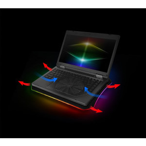 Thermaltake Massive 20 RGB, 256-color LED, ventilator 200 mm, pentru laptopuri pana la 19 inch