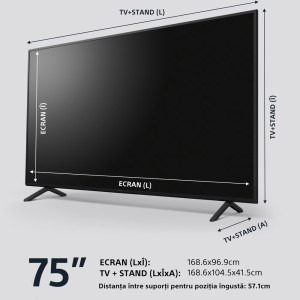 Sony Smart TV KD-75X75WL Seria X75WL 189cm negru 4K UHD HDR