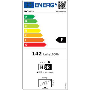 Sony Smart TV KD-75X75WL Seria X75WL 189cm negru 4K UHD HDR