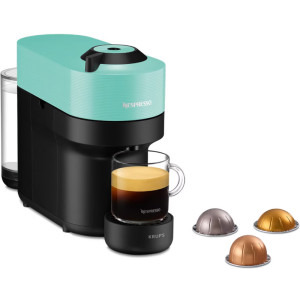 Espressor de cafea Nespresso by Krups Vertuo Pop XN920410 Verde, 1500W, 0.56L